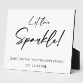 Liebe-Funkelzeichen Tabletop Plaque mit Easel gela Fotoplatte (Seite)