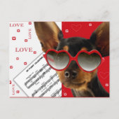 Liebe. Funny Dog Valentine's Day Feiertagspostkarte (Vorderseite)