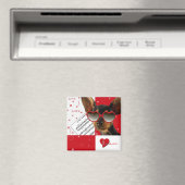 Liebe. Funny Dog Valentine's Day Gift Magnet (In Situ (Geschirrspüler))