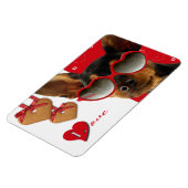 Liebe. Funny Dog Valentine's Day Gift Magnet (Linke Seite)