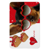 Liebe. Funny Dog Valentine's Day Gift Magnet (Vertikal)