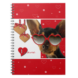 Liebe. Funny Dog Valentine's Day Gift Notizblock