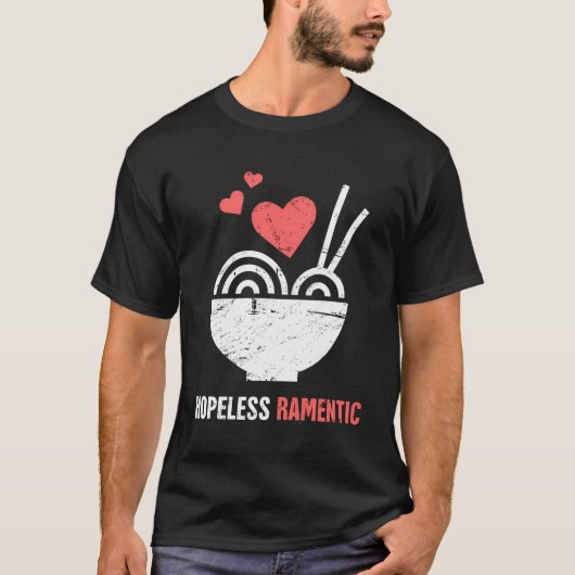 Liebe Funny Ramen Noodles Lover japanische Ramen T-Shirt (Vorderseite)