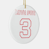 LIEBE FÜR 3 KERAMIK ORNAMENT (Rechts)