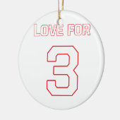 LIEBE FÜR 3 KERAMIK ORNAMENT (Links)