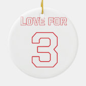 LIEBE FÜR 3 KERAMIK ORNAMENT (Hinten)