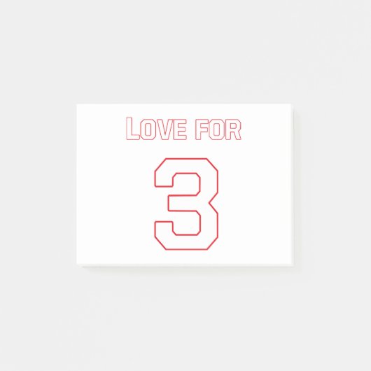 LIEBE FÜR 3 POST-IT KLEBEZETTEL (Vorderseite)