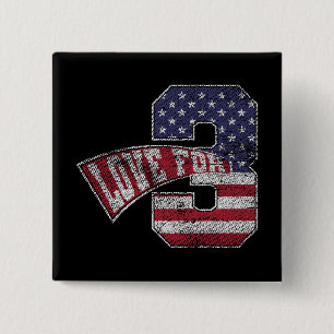 Liebe für 3 Vintage Grungy-Version Button