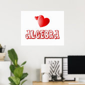 Liebe für Algebra - Ab $11.80 Poster (Heimbüro)