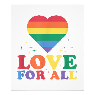 Liebe für alle LGBTQ-Rainbow-Pride-Gay-Lesben-LGBT Fotodruck