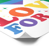 Liebe für alle LGBTQ-Rainbow-Pride-Gay-Lesben-LGBT Poster (Ecke)