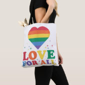 Liebe für alle LGBTQ-Rainbow-Pride-Gay-Lesben-LGBT Tasche (Von Nahem)