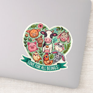 Liebe für alle Weine - Veganes Design Aufkleber