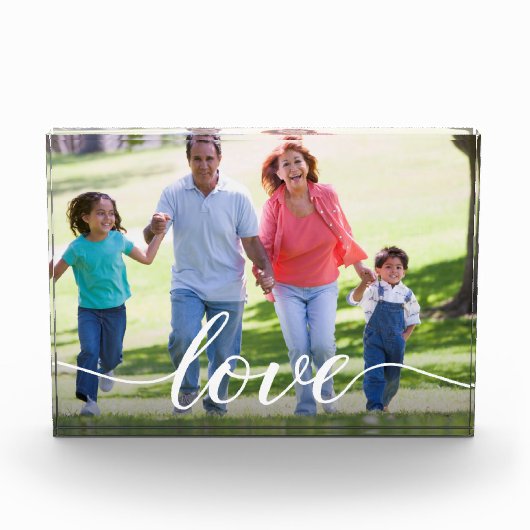 Liebe für benutzerdefinierte Großeltern-Fotos Fotoblock (Vorderseite)