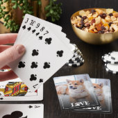 Liebe für benutzerdefinierten Bildhund Anführungst Spielkarten (In Situ)