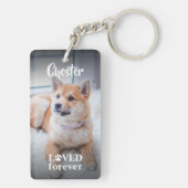 Liebe für benutzerdefinierten Dogennamen Anführung Schlüsselanhänger (Rückseite)
