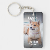 Liebe für benutzerdefinierten Dogennamen Anführung Schlüsselanhänger (Vorderseite)