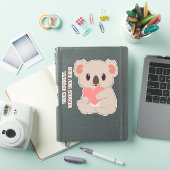 Liebe für benutzerdefinierten Text Koala Aufkleber (iPad Hülle)