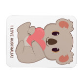Liebe für benutzerdefinierten Text Koala Magnet (Horizontal)