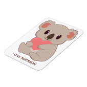 Liebe für benutzerdefinierten Text Koala Magnet (Linke Seite)