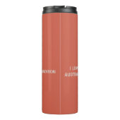 Liebe für benutzerdefinierten Text und Namen Koala Thermosbecher (Rückseite)