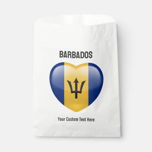 Liebe für benutzerdefiniertes Text-Barbados Geschenktütchen (Vorderseite)