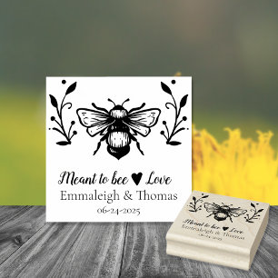 Liebe für Bienen - Hochzeits-Briefmarke Gummistempel