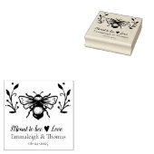 Liebe für Bienen - Hochzeits-Briefmarke Gummistempel (Stempel)