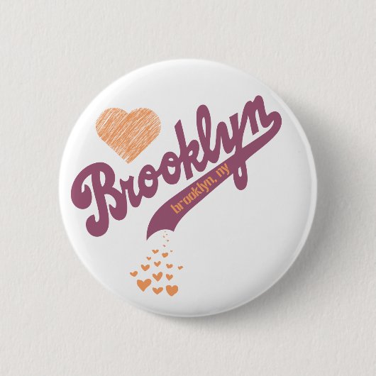 Liebe für Brooklyn-Knopf Button (Vorderseite)