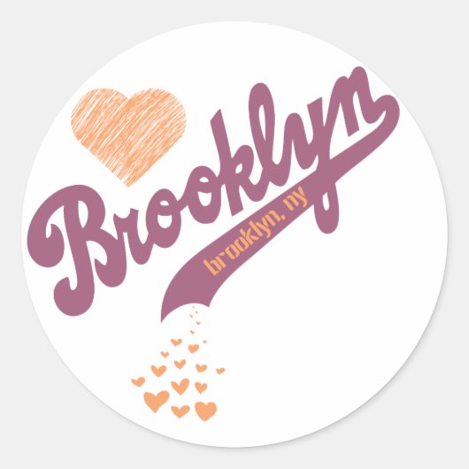Liebe für Brooklyn Sticker (Vorderseite)