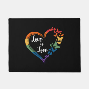 Liebe für Butterfly-Hörgeräusch ist Liebe LGBT Gay Fußmatte