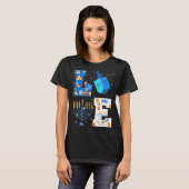 Liebe für Chanukah Hanukkah Menorah Juden 1 T-Shirt (Vorne ganz)