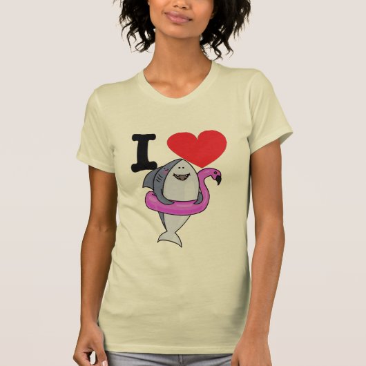 Liebe für cooles Hai - Beach Pun Funny Shark T-Shirt (Vorderseite)