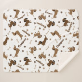 Liebe für Dackel Sherpadecke (Vorderseite (Horizontal))