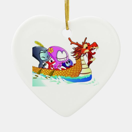 Liebe für das Dragonboating Keramikornament (Vorne)