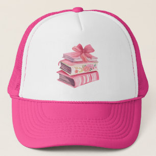 Liebe für das Lesen von rosa Wasserfarbenbogen Truckerkappe