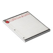 Liebe für das Mittagessen Notizblock (angewinkelt)