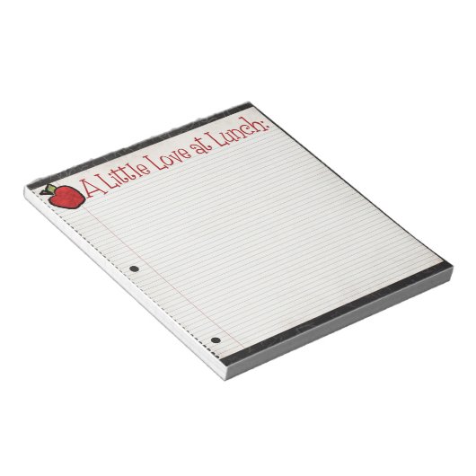 Liebe für das Mittagessen Notizblock (angewinkelt)