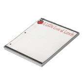 Liebe für das Mittagessen Notizblock (Rotiert)