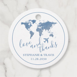 Liebe für das Reiseziel der Weltkarte Geschenkanhänger