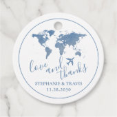 Liebe für das Reiseziel der Weltkarte Geschenkanhänger (Vorderseite)