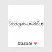 Liebe für das Schwarz-weißste Herz Aufkleber (Blatt)