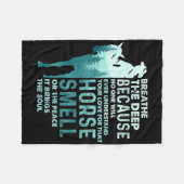 Liebe für den Geruch des Pferdes - Reitpferd R Fleecedecke (Vorderseite (Horizontal))