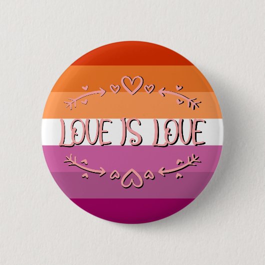 Liebe für den Lesbischen Pride Monat: Schaltfläche Button (Vorderseite)