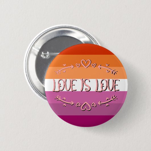Liebe für den Lesbischen Pride Monat: Schaltfläche Button (Vorne & Hinten)