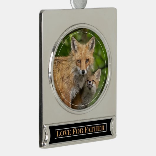 Liebe für den Vater Banner-Ornament Silber (Rechts)