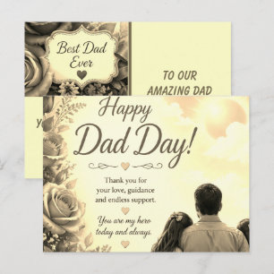 LIEBE FÜR DEN VATER VON TÖCHTERN POSTKARTE