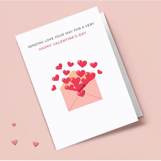 Liebe für den Weg zu Herz Umschlag Valentine Karte