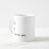 Liebe für Dich – Romantischer Blumenbecher Kaffeetasse (Vorderseite Links)