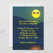 Liebe für die Hochzeit der Mondlichtlephanten Einladung (Rückseite)